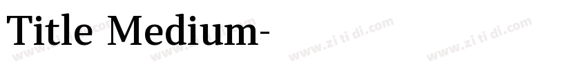 Title Medium字体转换